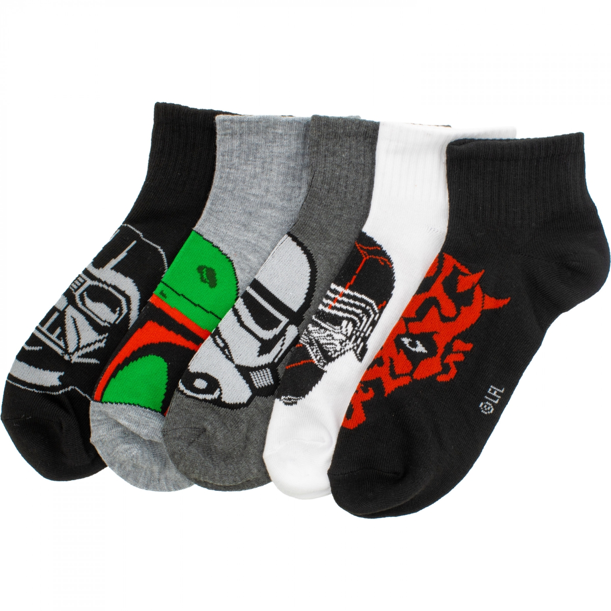 897861 5 Pair Characters Pack of Quarter Socks