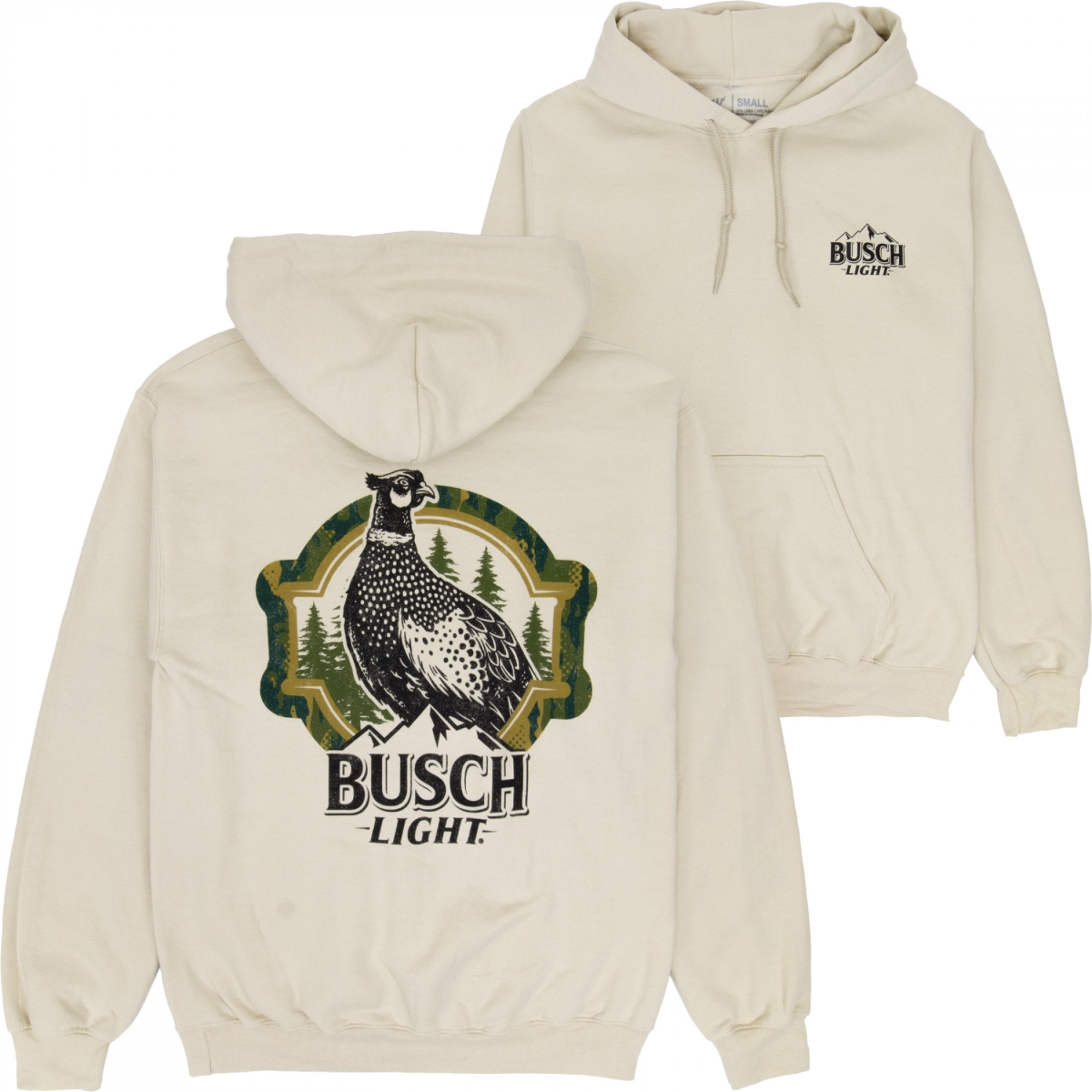 898889-xlarge Hunting Can Art Pheasant Overlook Front Back Print Hoodie - Extra Large