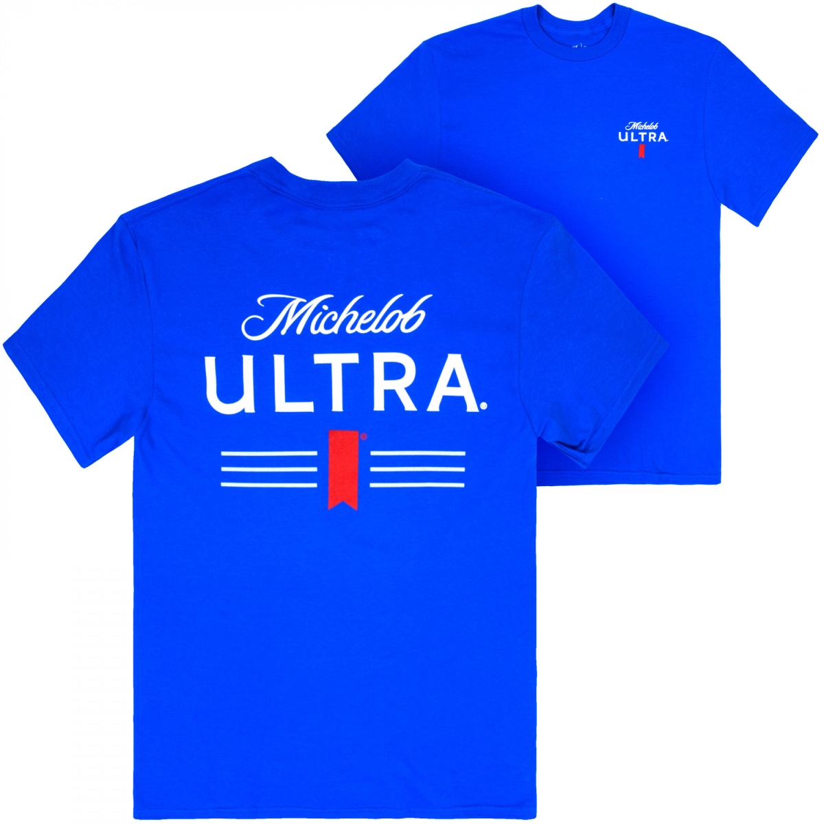 900069-medium Ultra Classic Logo Blue Front & Back Print Short Sleeve T-Shirt - Medium