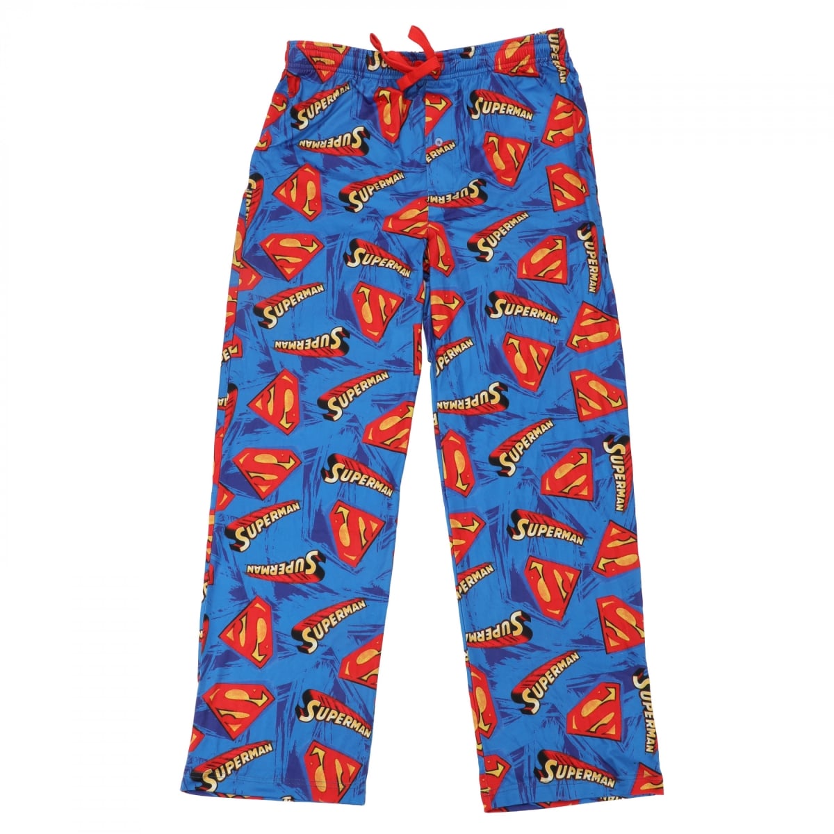 900737-xxlarge-4 Logo & Shield Pattern on Blue Sleep Pants for Mens, Red - 2XL - Size 44-46