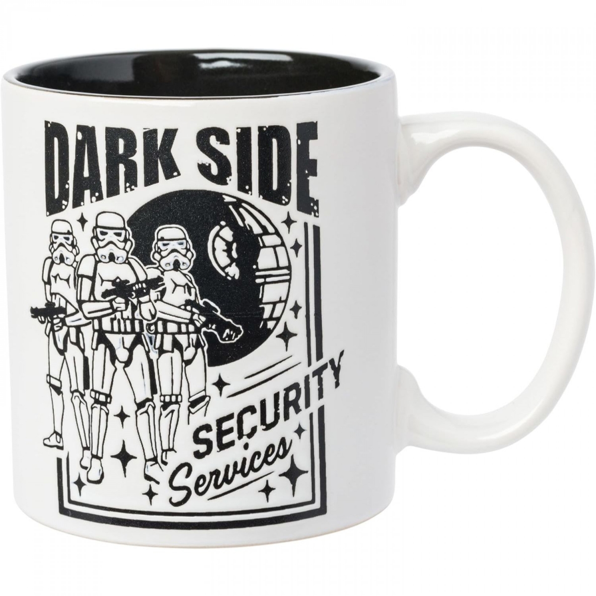 Picture of Star Wars 903500 20 oz Dark Side Security Wax Resist Ceramic Mug, Black & White