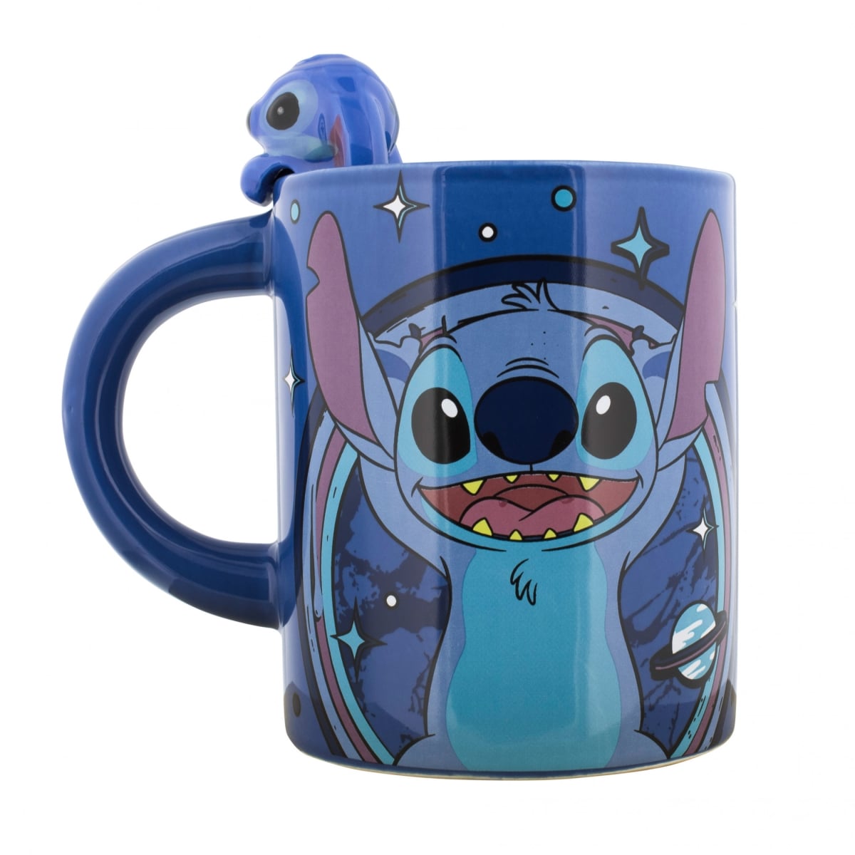 887357 17 oz Lilo & Stitch Mug with Sculpted Stitch Critter, Blue