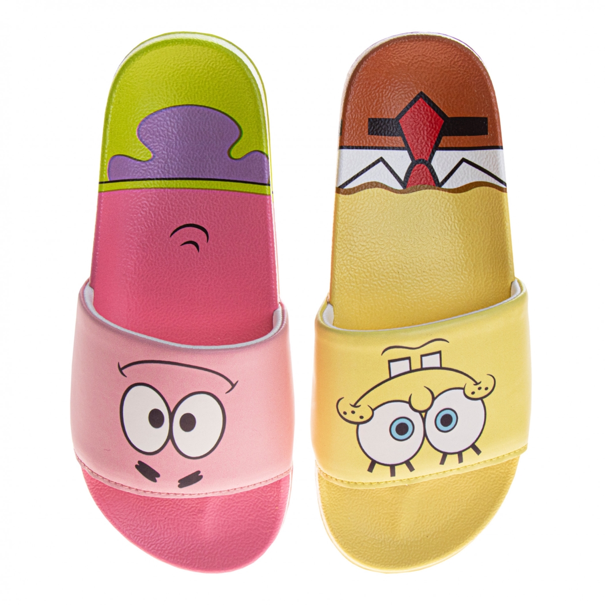 902734-size13-1 Square Pants & Patrick Mismatch Kids Slide Sandals - Size 13-1