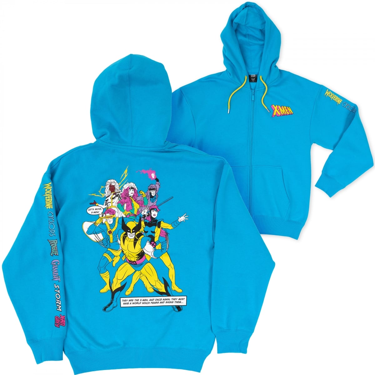 902964-large Group Shot Comic Art Front & Back Print Hoodie for Mens - Large