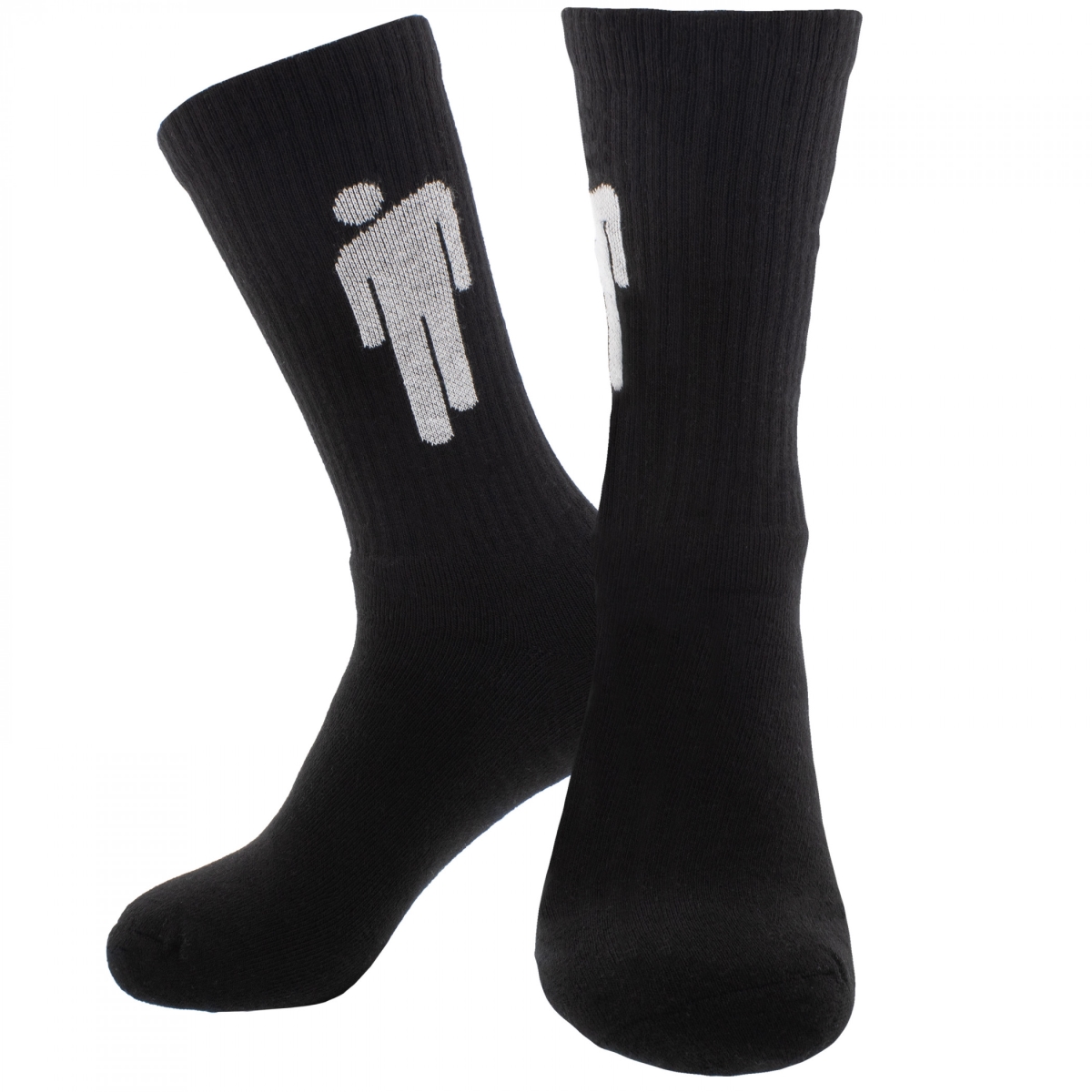 901365 White Blohsh on Black Terry Socks - Small