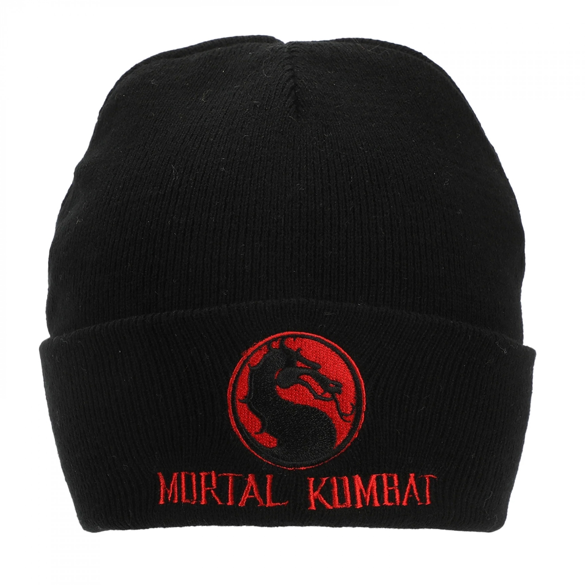 903590 Embroidered Logo Cuff Beanie, Black - One Size