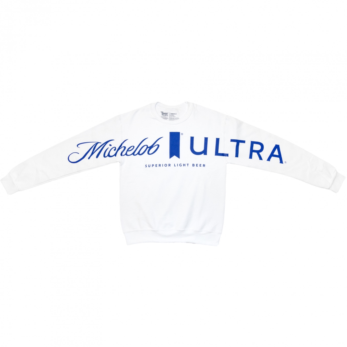 901907-3xlarge Ultra Spread Arm Crew Sweatshirt, White - 3XL