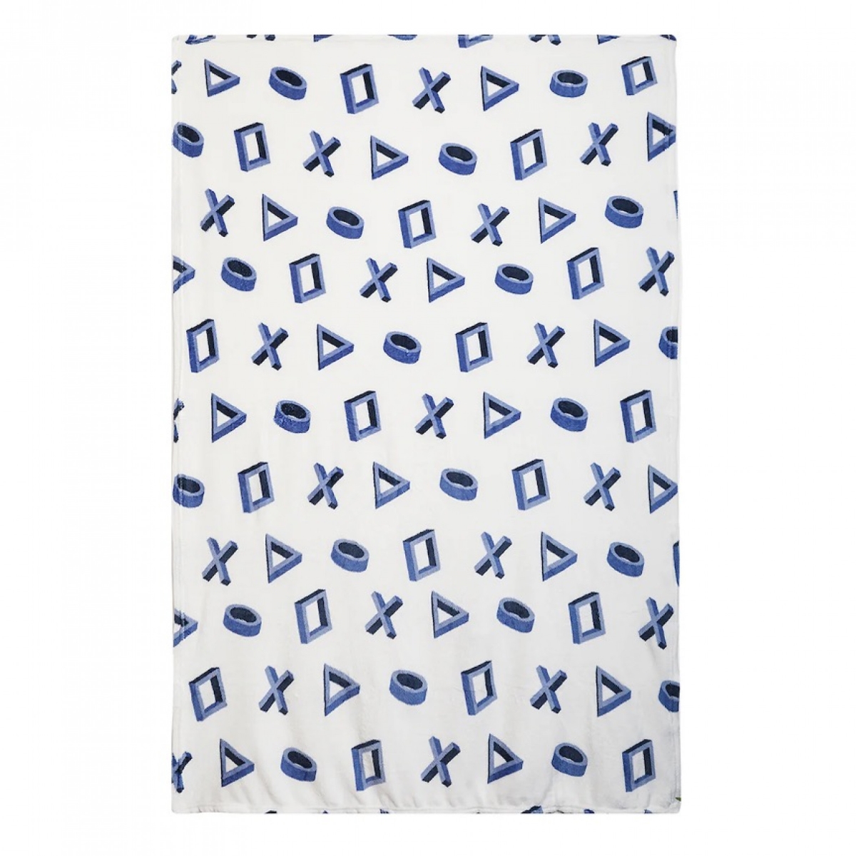 903577 40 x 59 in. Button Pattern Throw Blanket, Soft White