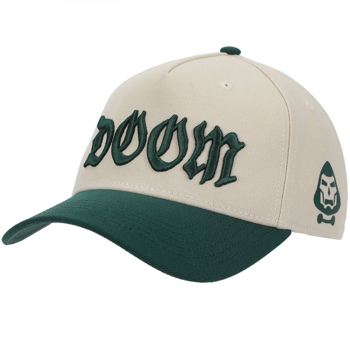 903591 Two Tone Adjustable Hat, Off-White & Green - One Size
