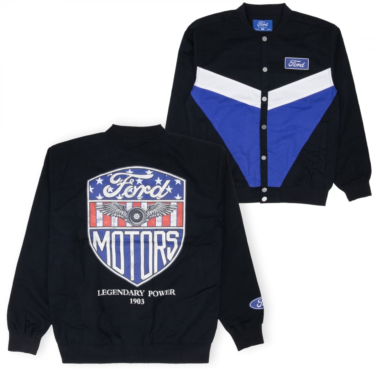 898414-medium Motors Color Block Twill Racing Long Sleeve Jacket - Medium