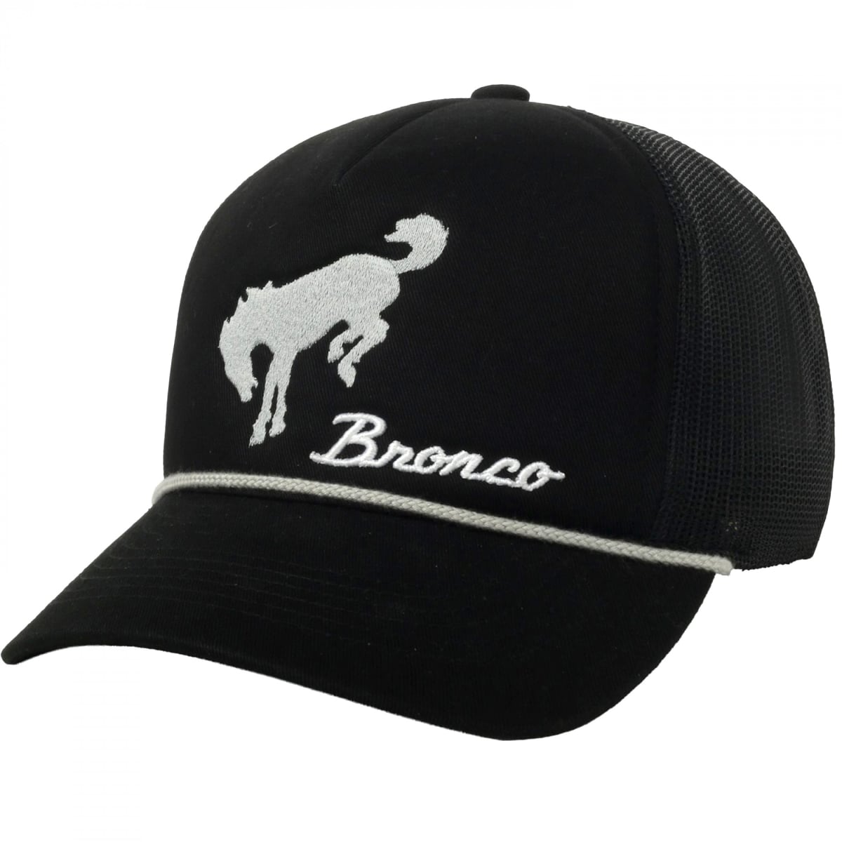 906351 Bronco Logo Black Colorway Adjustable Rope Hat