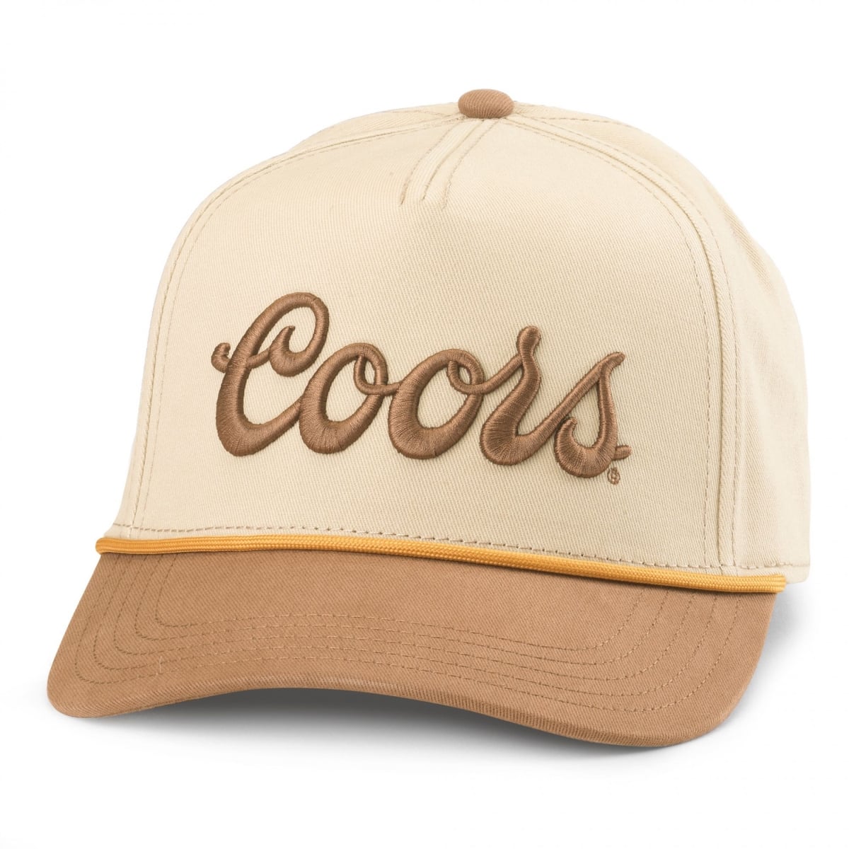 American Needle Coors Scottie Snapback Hat in Off White