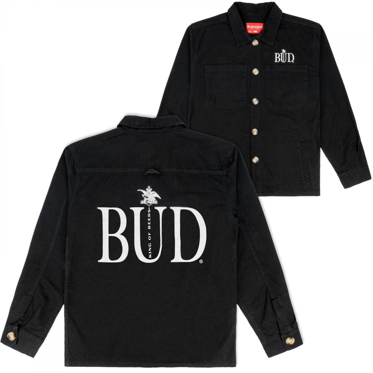 904450-small  Button-Down Chore Jacket, Charcoal - Small