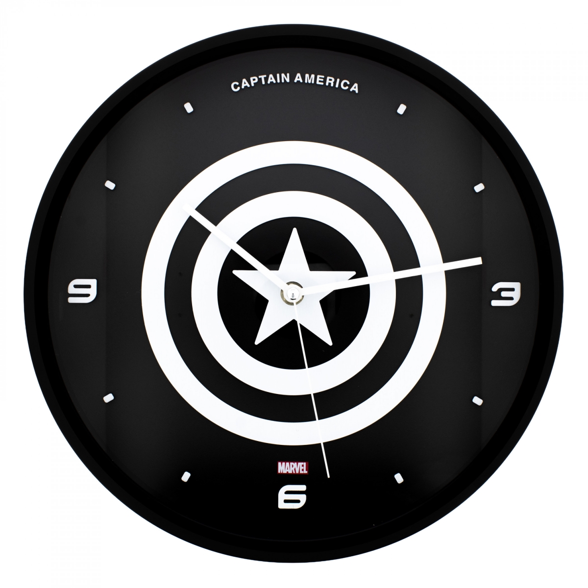 904612 12 in.  Analog Round Wall Clock, Black & White
