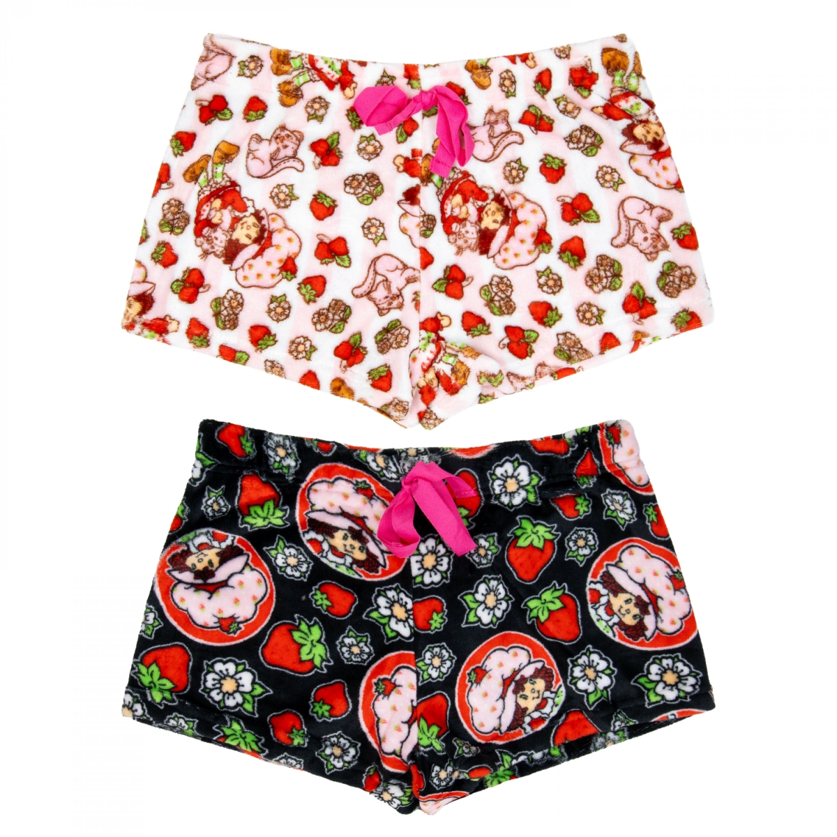 904151-large  Berries & Stripes Plush Shorts, Multi Color - Large - 2 Count