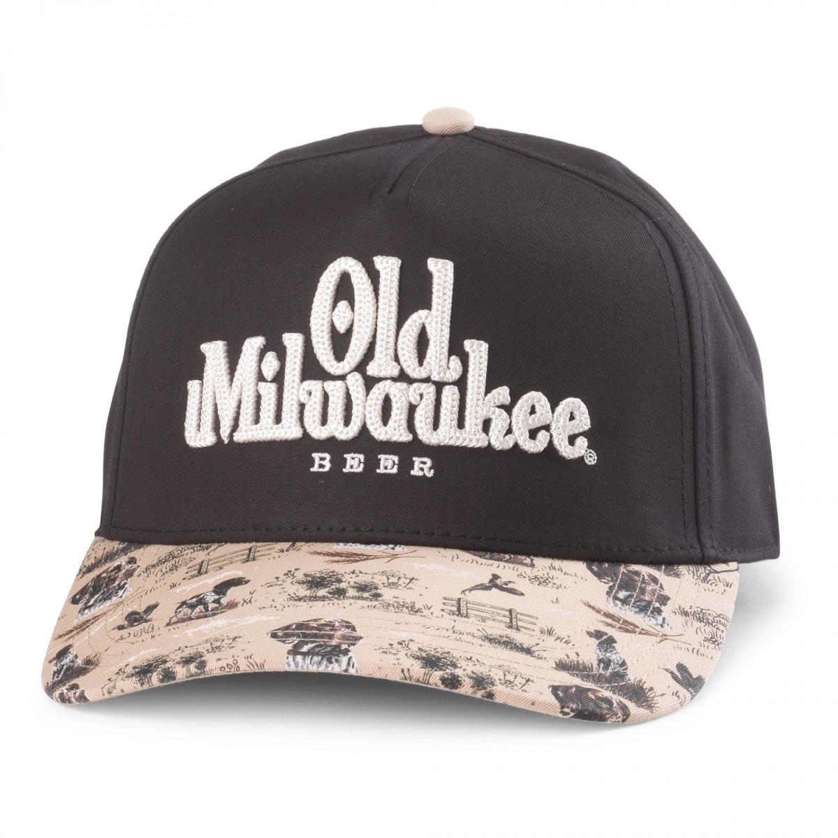 902647  Beer Buckhorn Adjustable Hat, Black & Beige