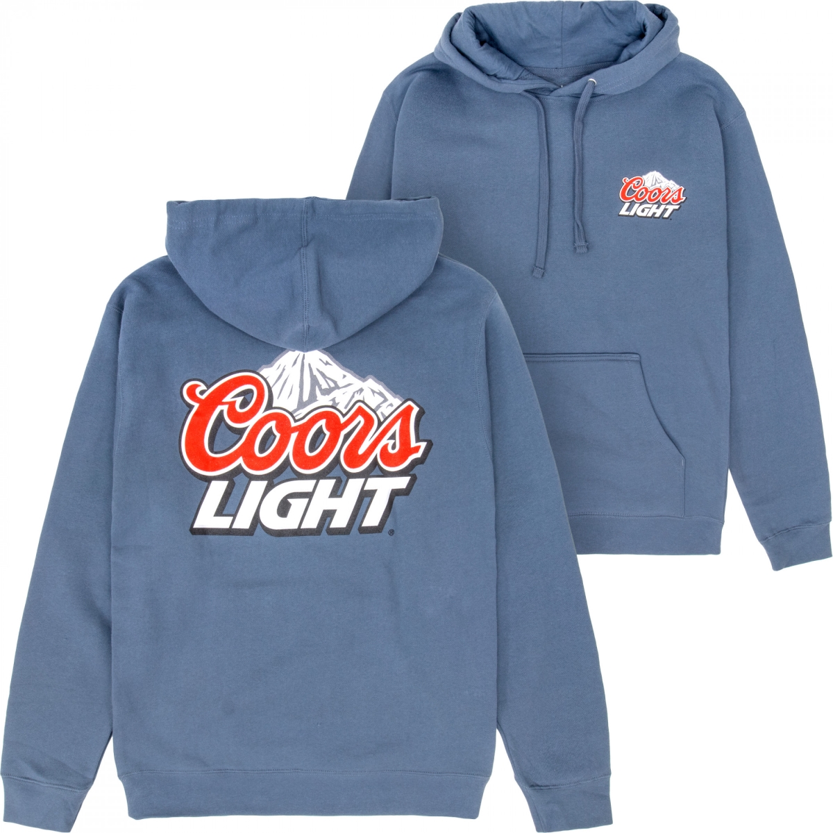 904002-large  Light Mountain Logo Front & Back Print Hoodie, Blue - Large