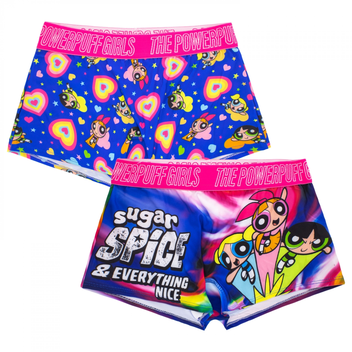 904305-medium  Sugar Spice Ladies Boy Shorts, Blue & Pink - Medium - Pack of 2