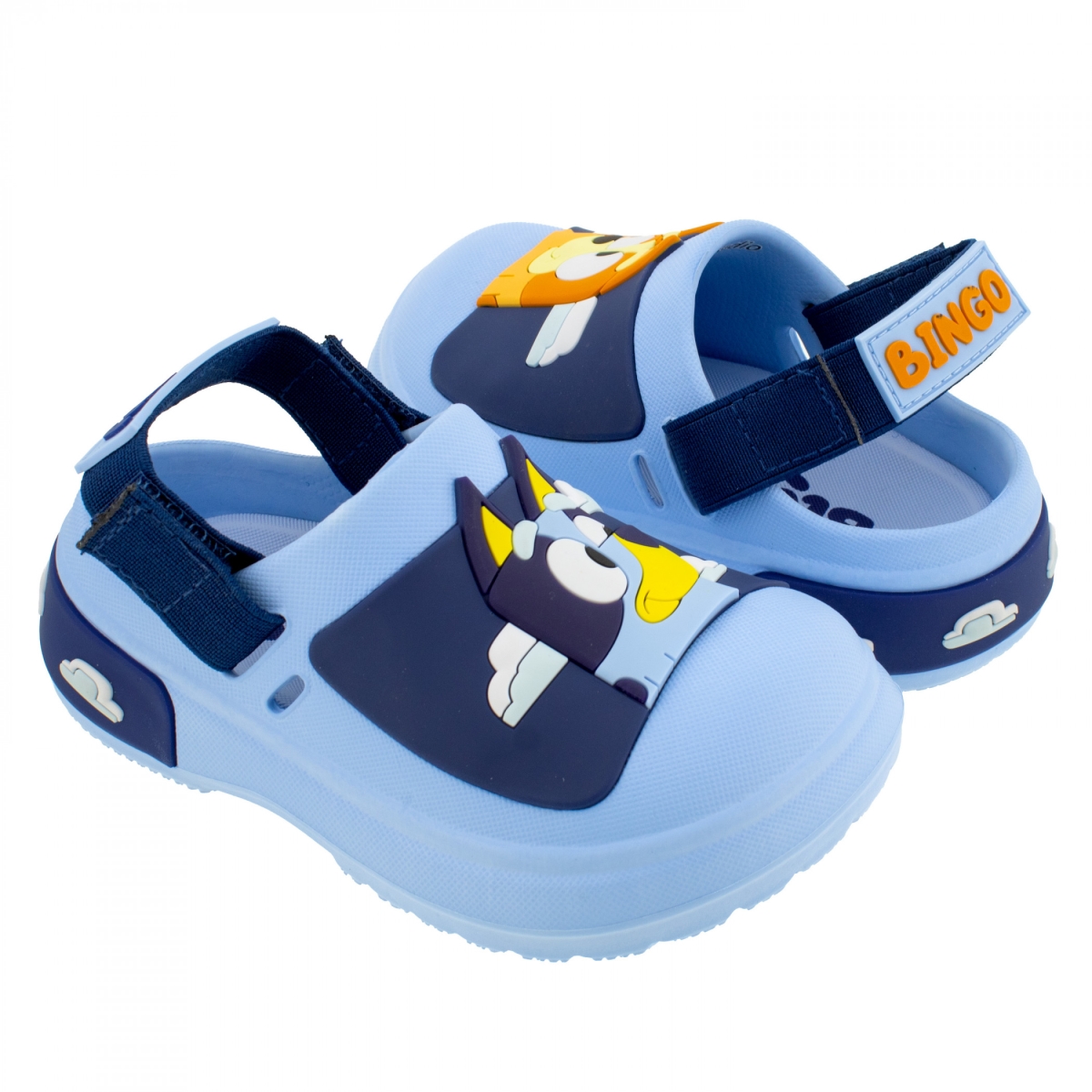 901354-size7  & Bingo Molded Toddler Slide-in Clogs, Blue - Size 7