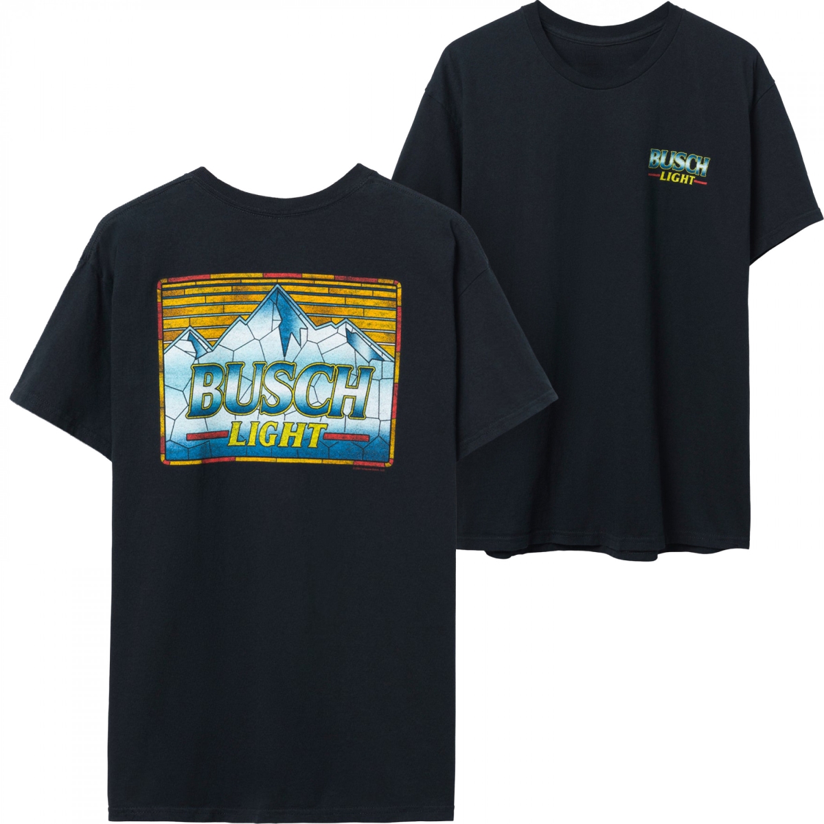 903967-medium  Stained Glass Front & Back Print T-Shirt by Junk Food, Black - Medium