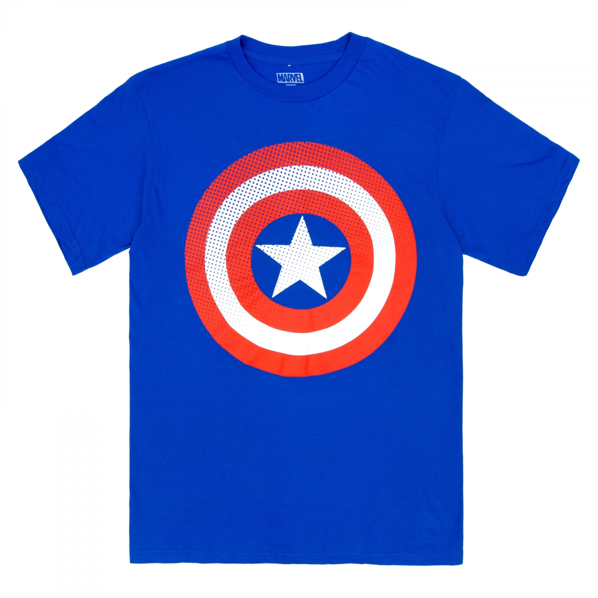 903339-medium  Shaded Shield Symbol on Royal Blue T-Shirt, Medium