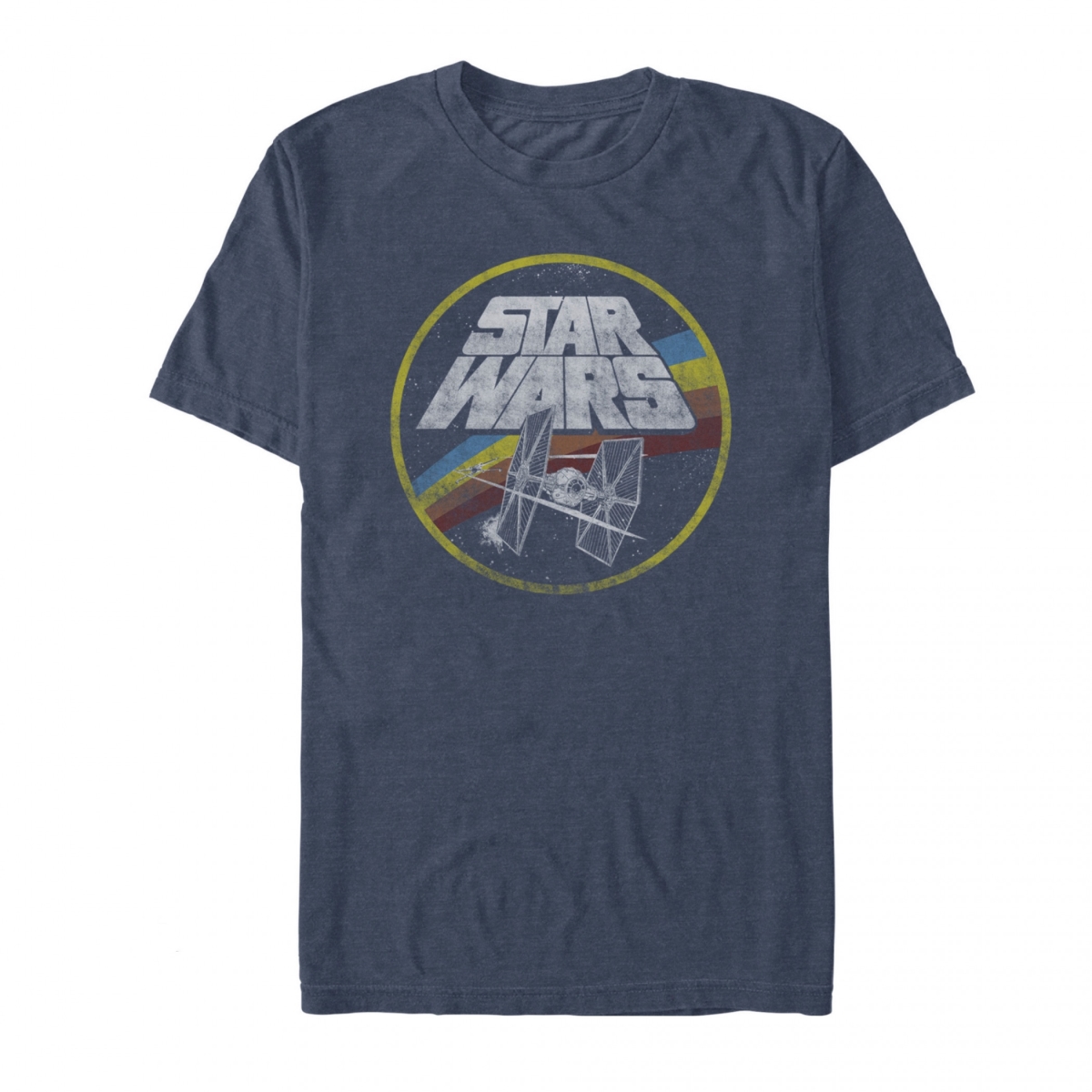 903290-medium  Tie Fighter Faded Retro Rainbow T-Shirt, Blue - Medium