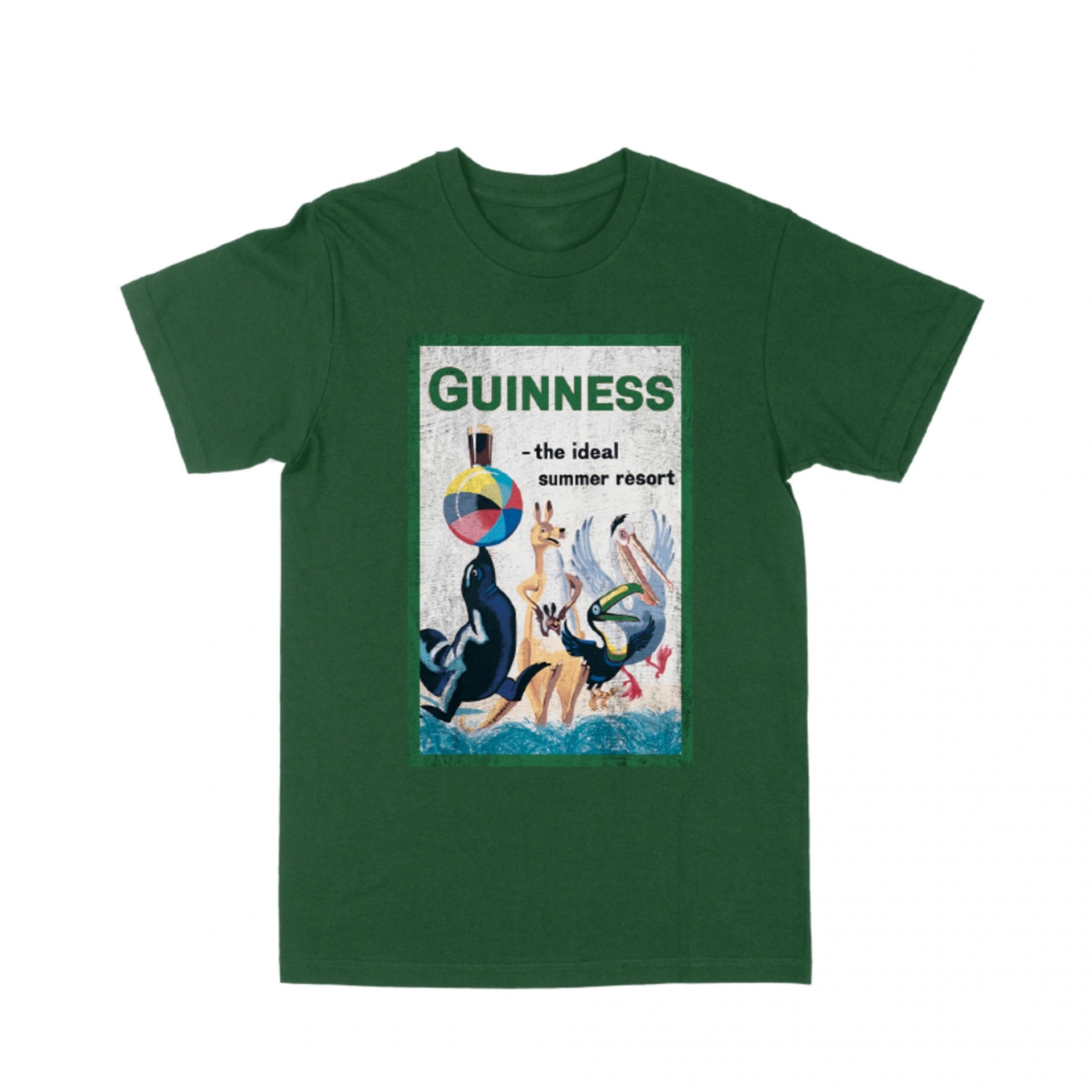902222-medium  the Ideal Summer Resort Advert Premium T-Shirt, Green - Medium