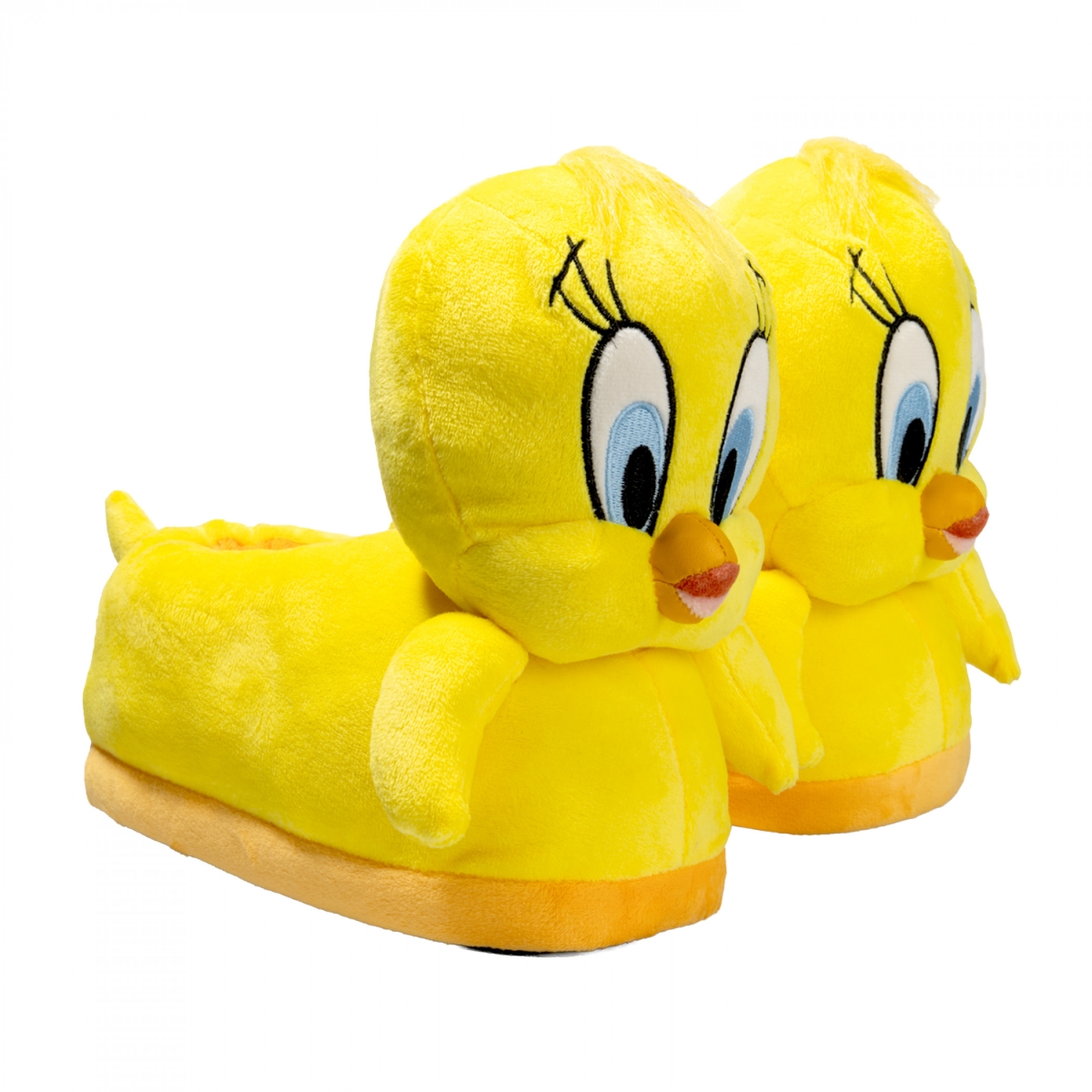 899738-size7-8  Tweety Bird 3D Plush Step-In Womens Slippers, Yellow - Medium - 7-8