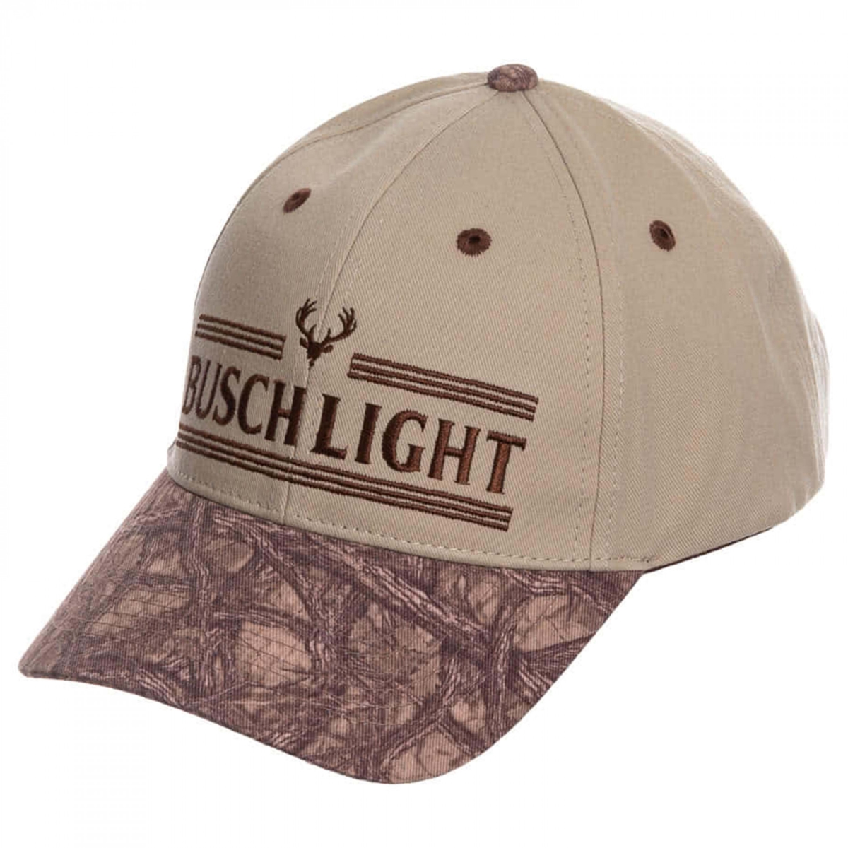 901688  Embroidered Buck Logo with Camo Cotton Snapback Hat, Multi Color