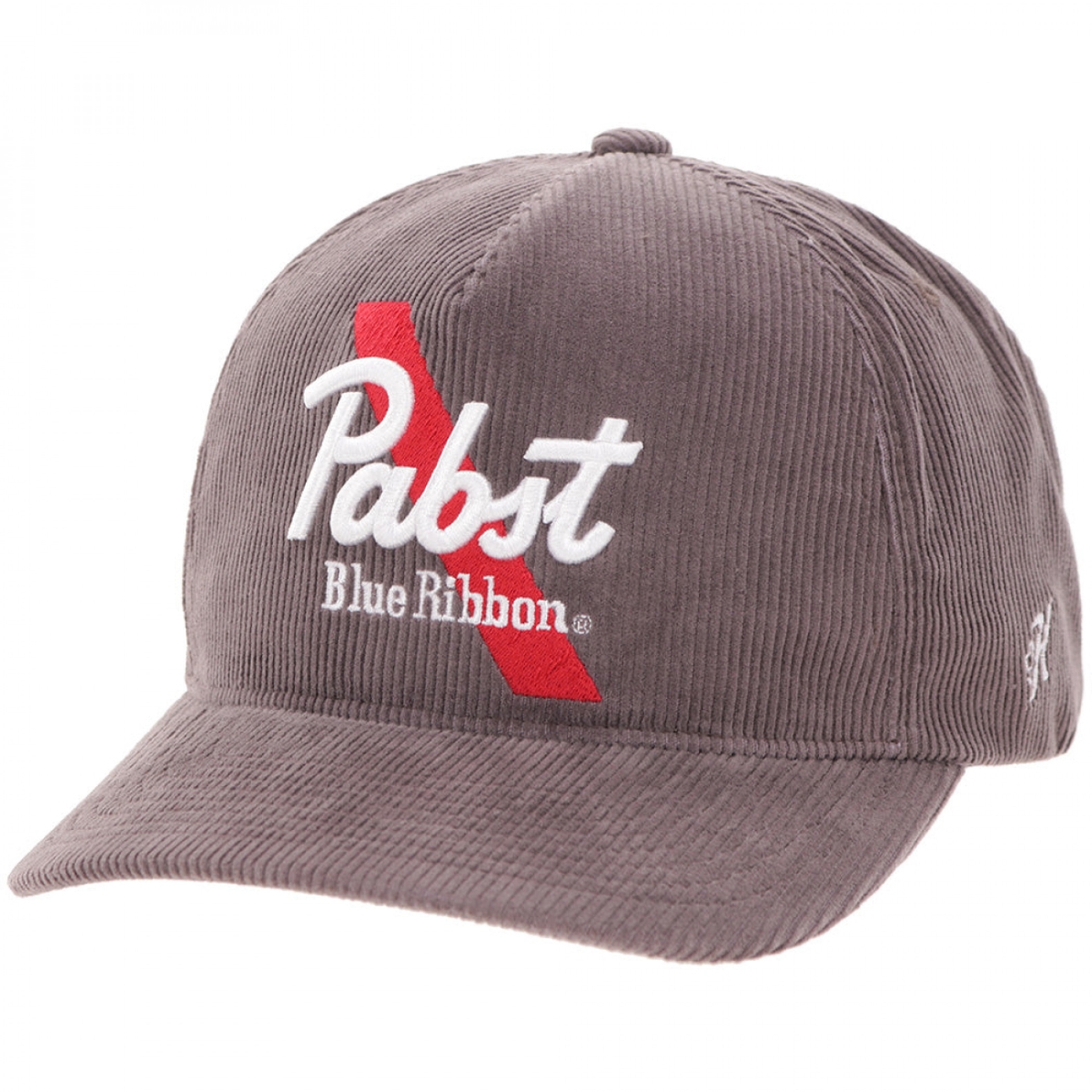 900170  Corduroy 5-Panel Trucker Hat, Gray