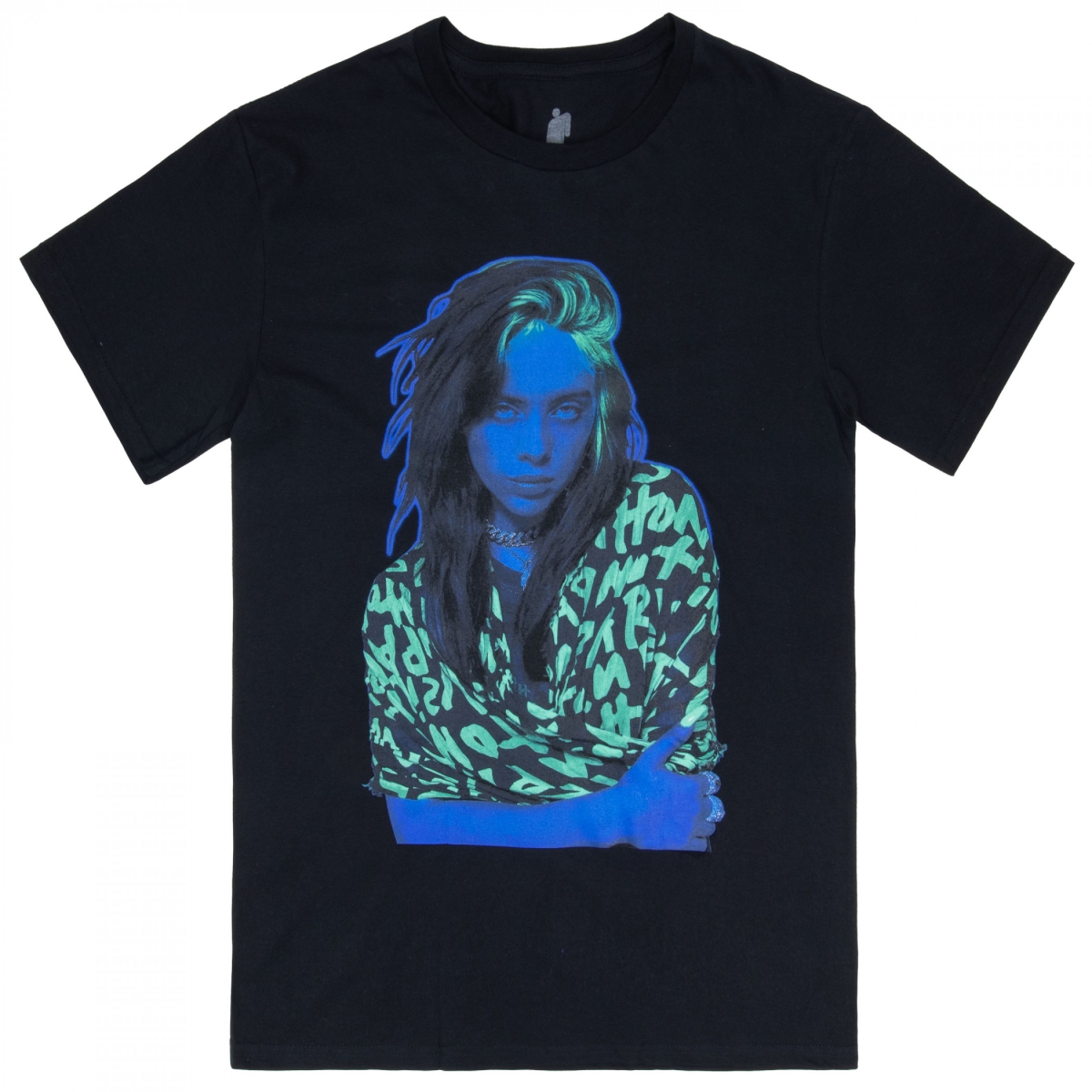 903671-large  Neon Press Photo T-Shirt, Black - Large