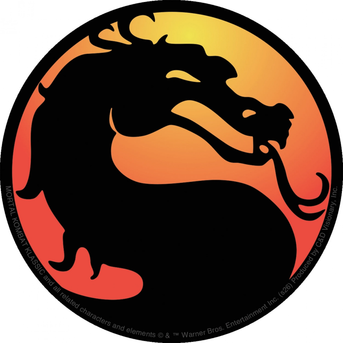 907436 4 in. Logo Sticker, Black, Orange & Yellow