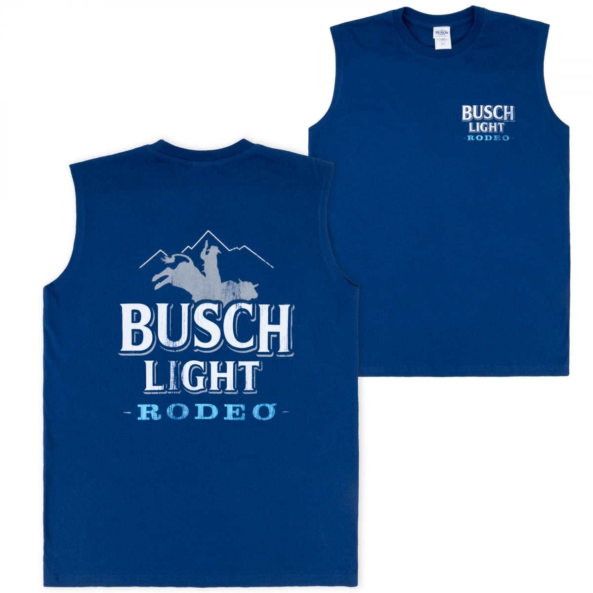 901736-medium  Rodeo Front & Back Print Sleeveless Muscle Mens Tank Top, Blue - Medium