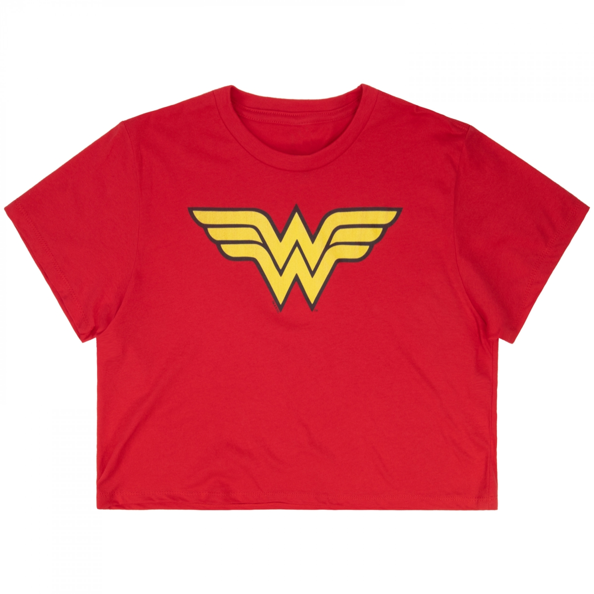 907164-medium Logo Red Womens Crop Top Short Sleeve T-Shirt - Medium