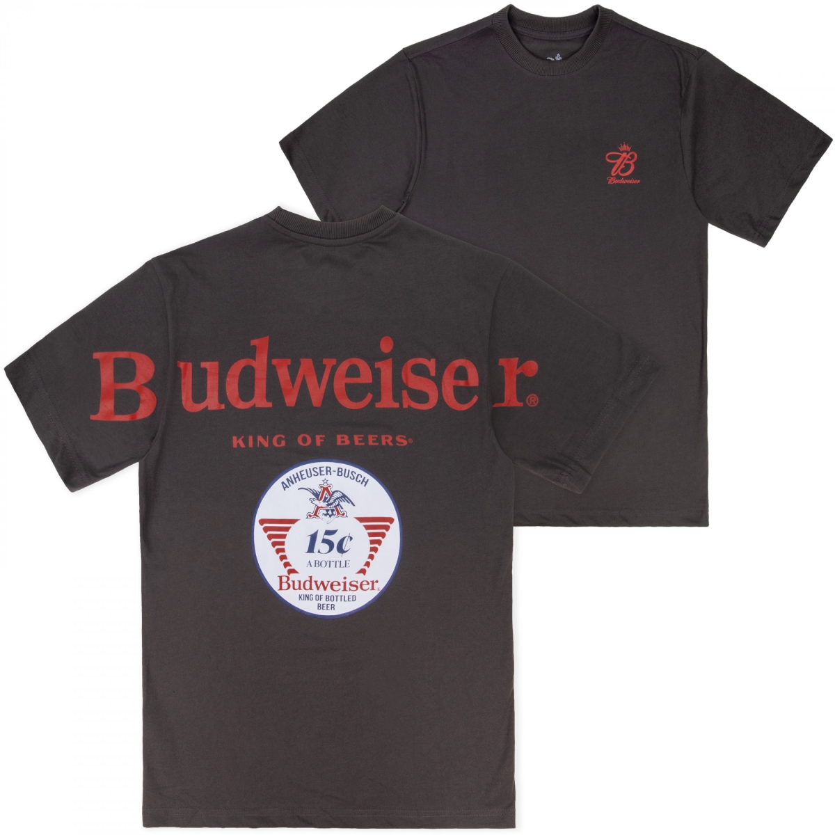 901518-medium  15 Cents Front & Back Print T-Shirt, Gray - Medium