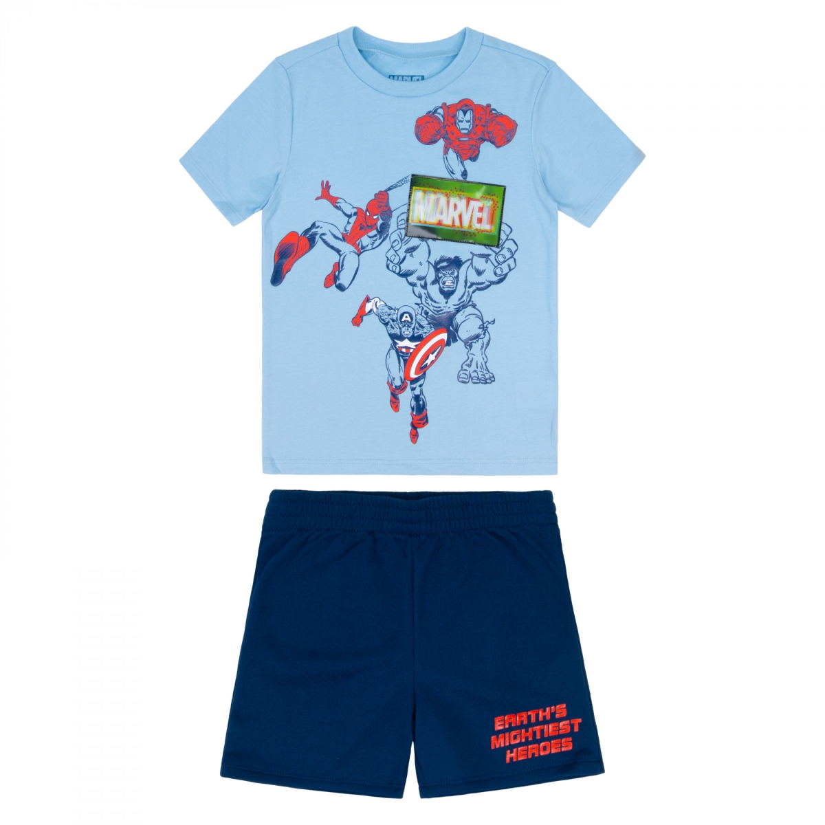 902043-size4  Lenticular Boys Shorts Set, Radical Blue - Size 4 - 2 Piece