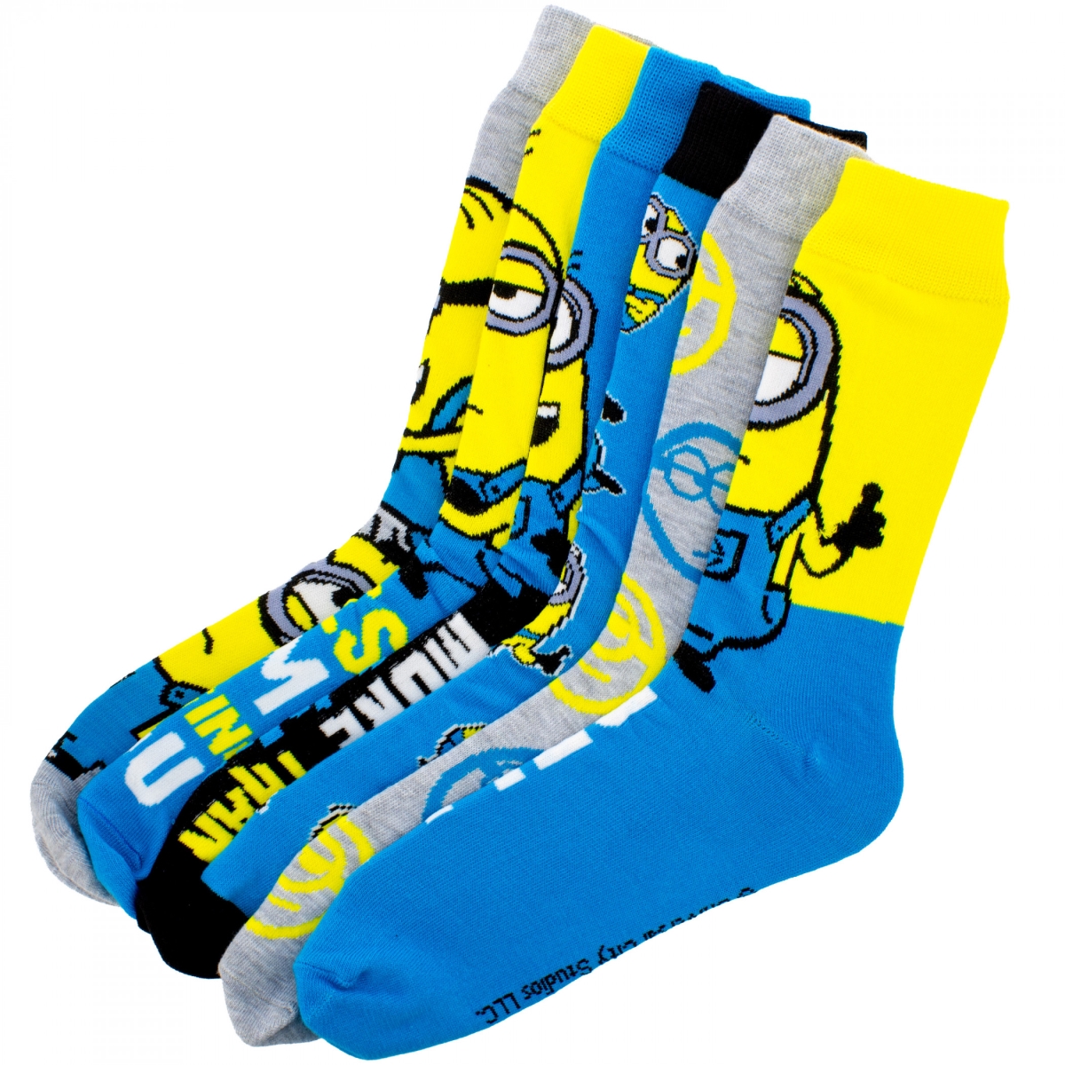 906372  Mens Crew Socks, Multi Color - Pack of 6