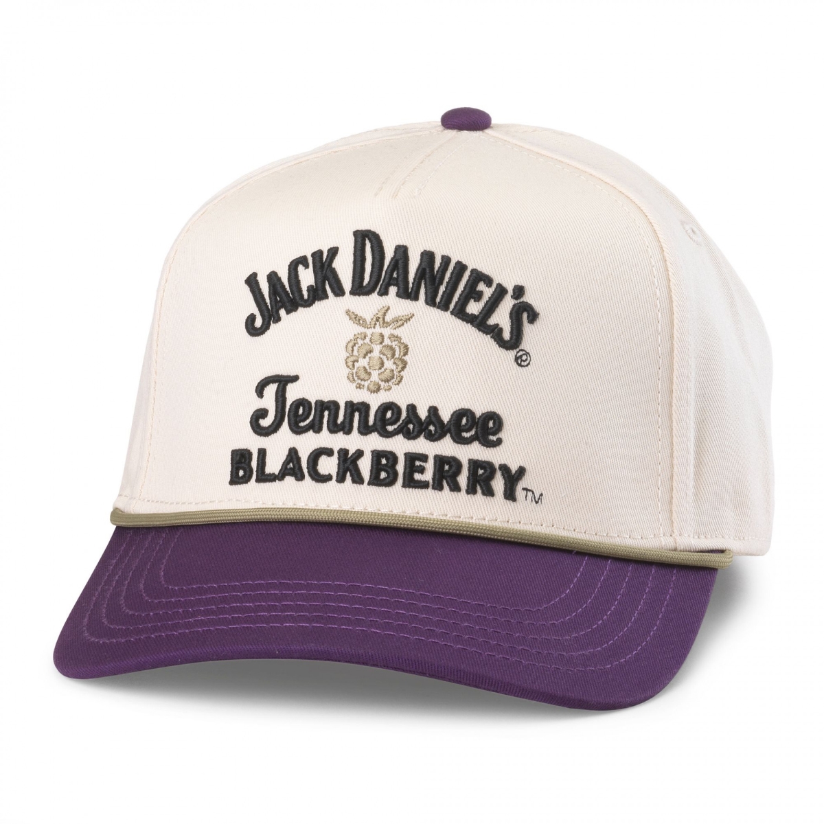 904908  Tennessee Blackberry Adjustable Scottie Hat, Purple & Beige