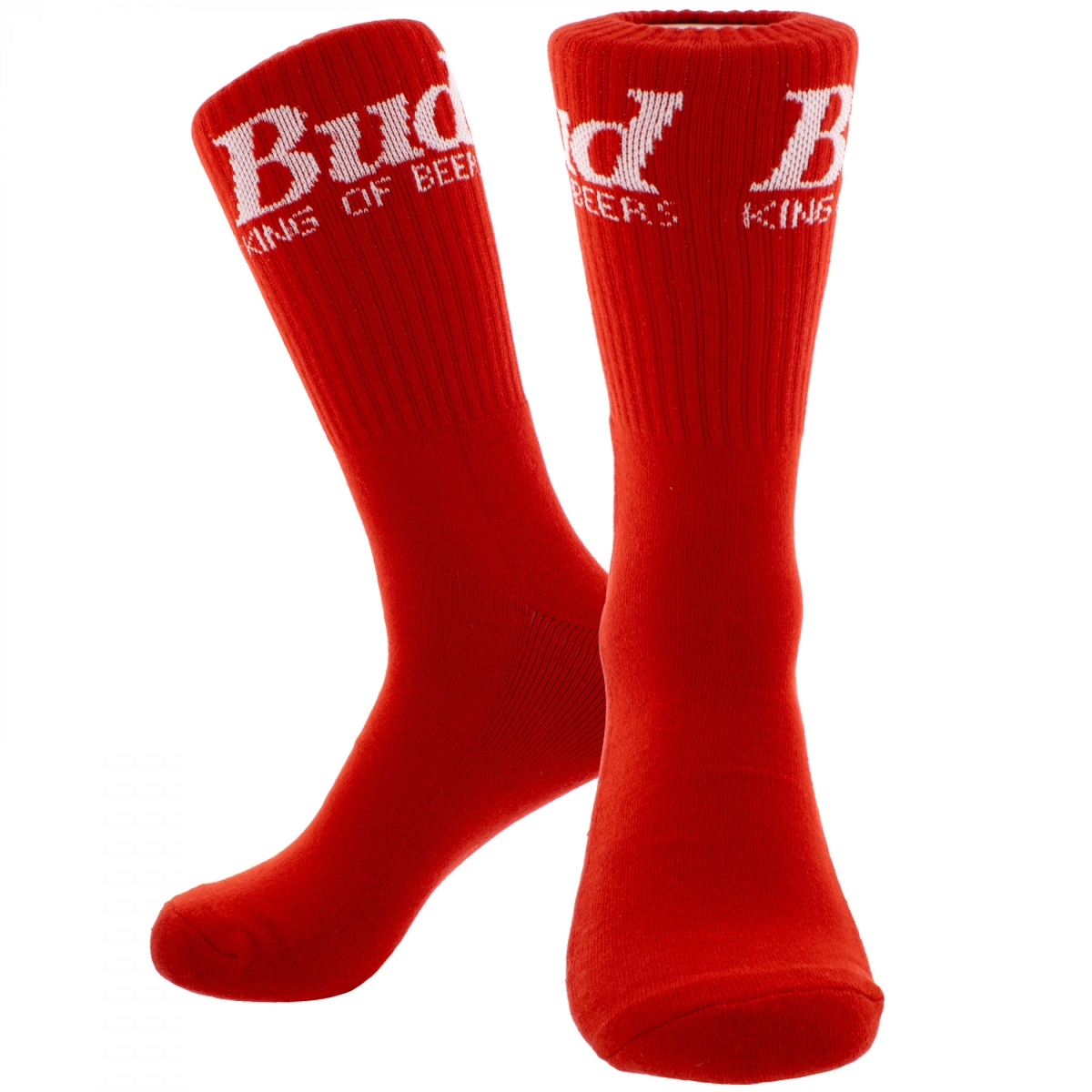 905498  Logo Solid Red Crew Socks
