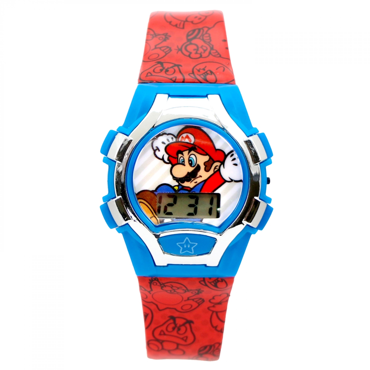 904491  Enemy Pattern Kids Digital Watch, Red