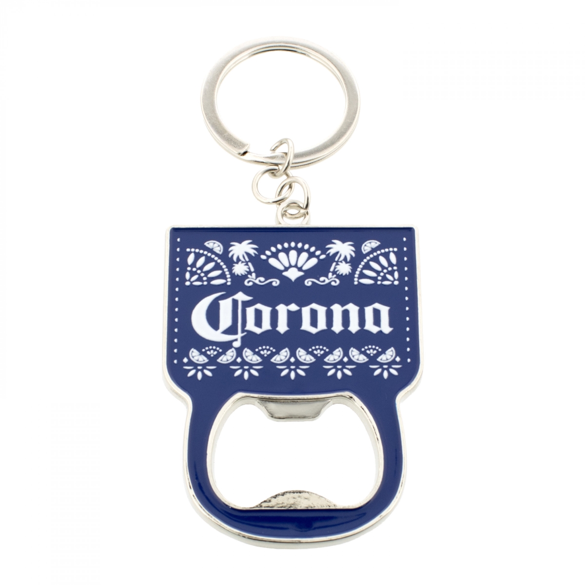 903044  Blue Pottery Pattern Cinco Bottle Opener Keychain