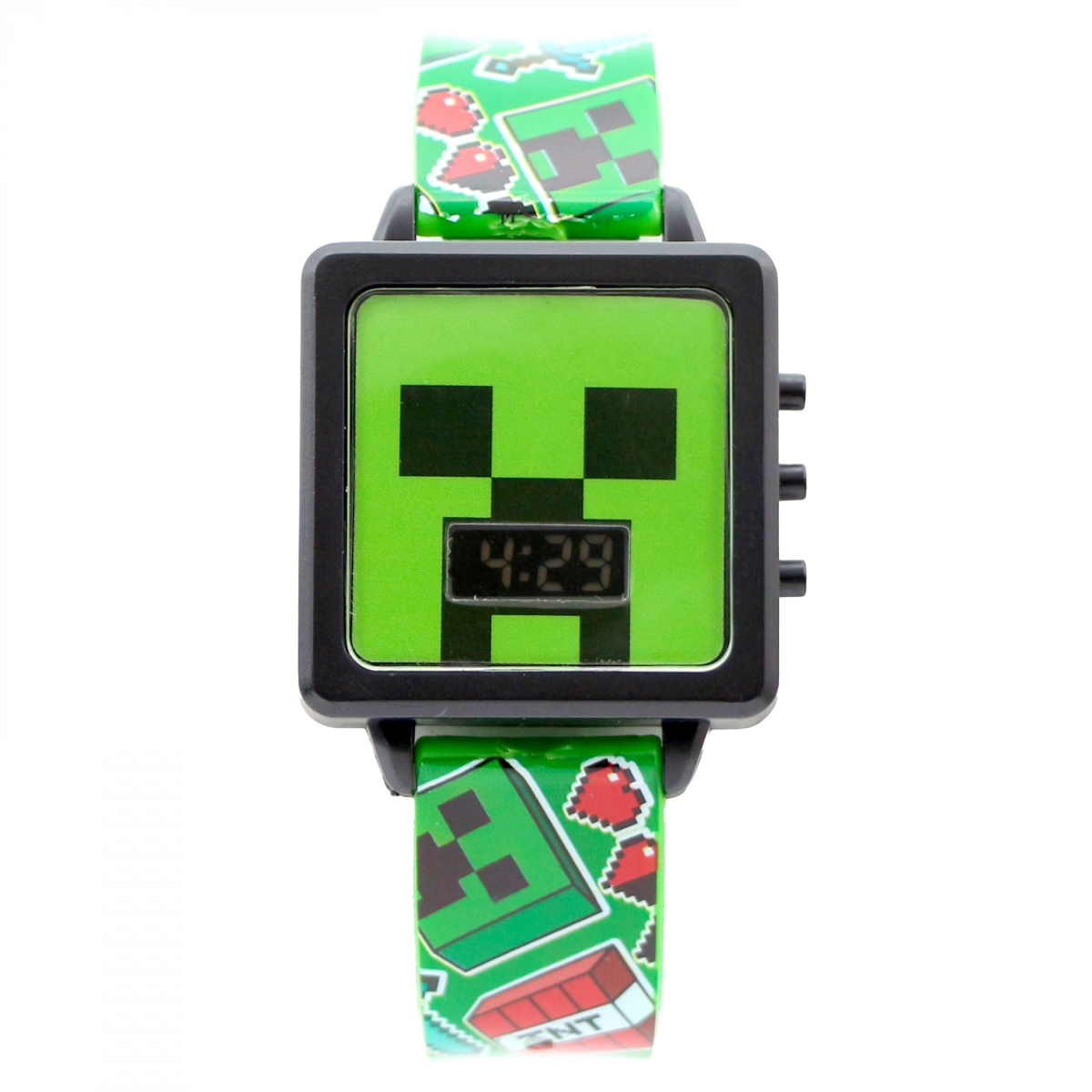 904490  Creeper vs Diamond Sword Kids Digital Watch, Green