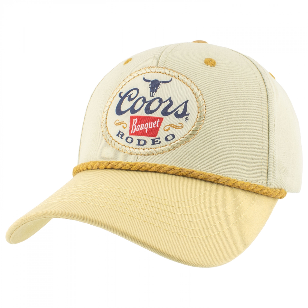 905736  Banquet Rodeo Logo Patch Adjustable Rope Hat, Beige