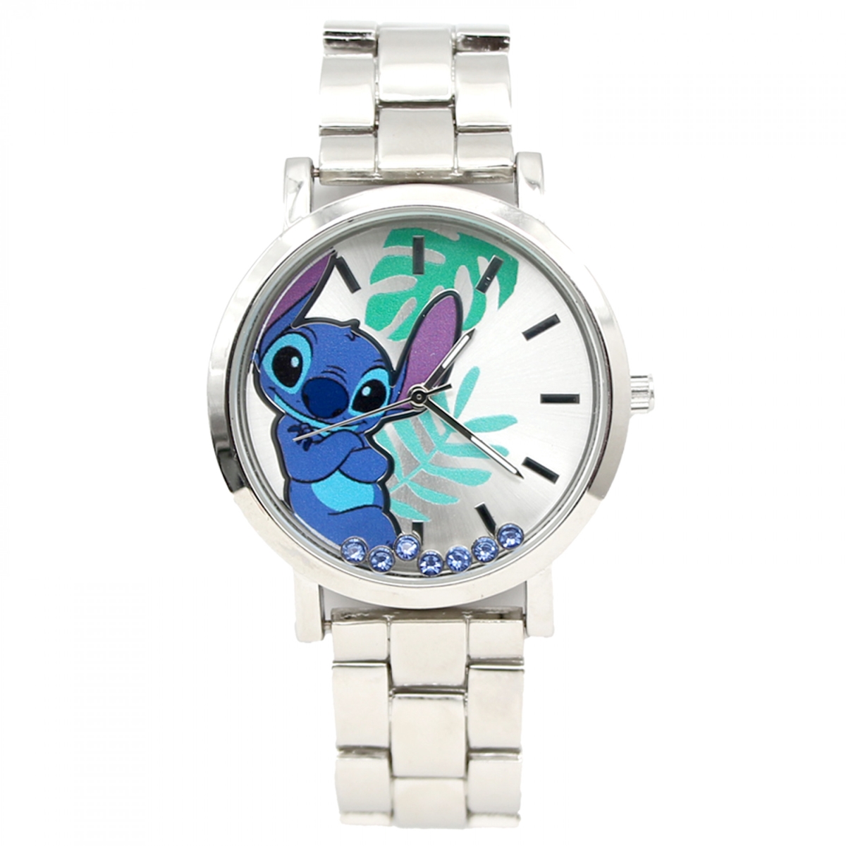 905448  with Palm Fronds Silver Analog Wrist Watch