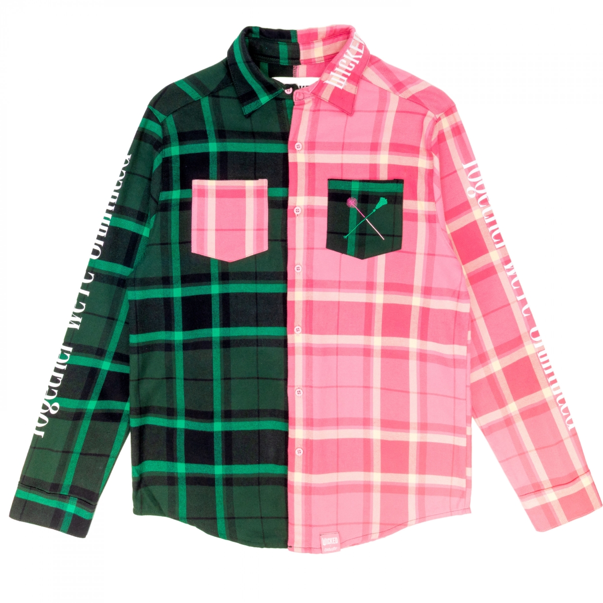 903866-medium  Together We Are Unlimited Flannel Shirt, Pink & Green - Medium