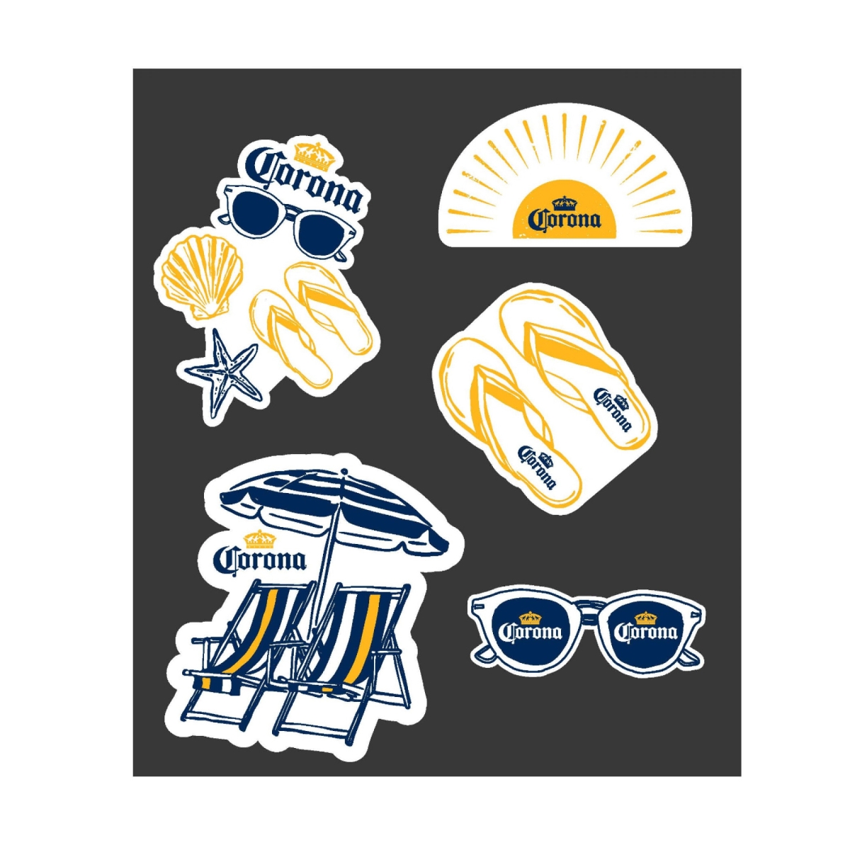 903104  Beach Day Sticker Sheet, Multi Color