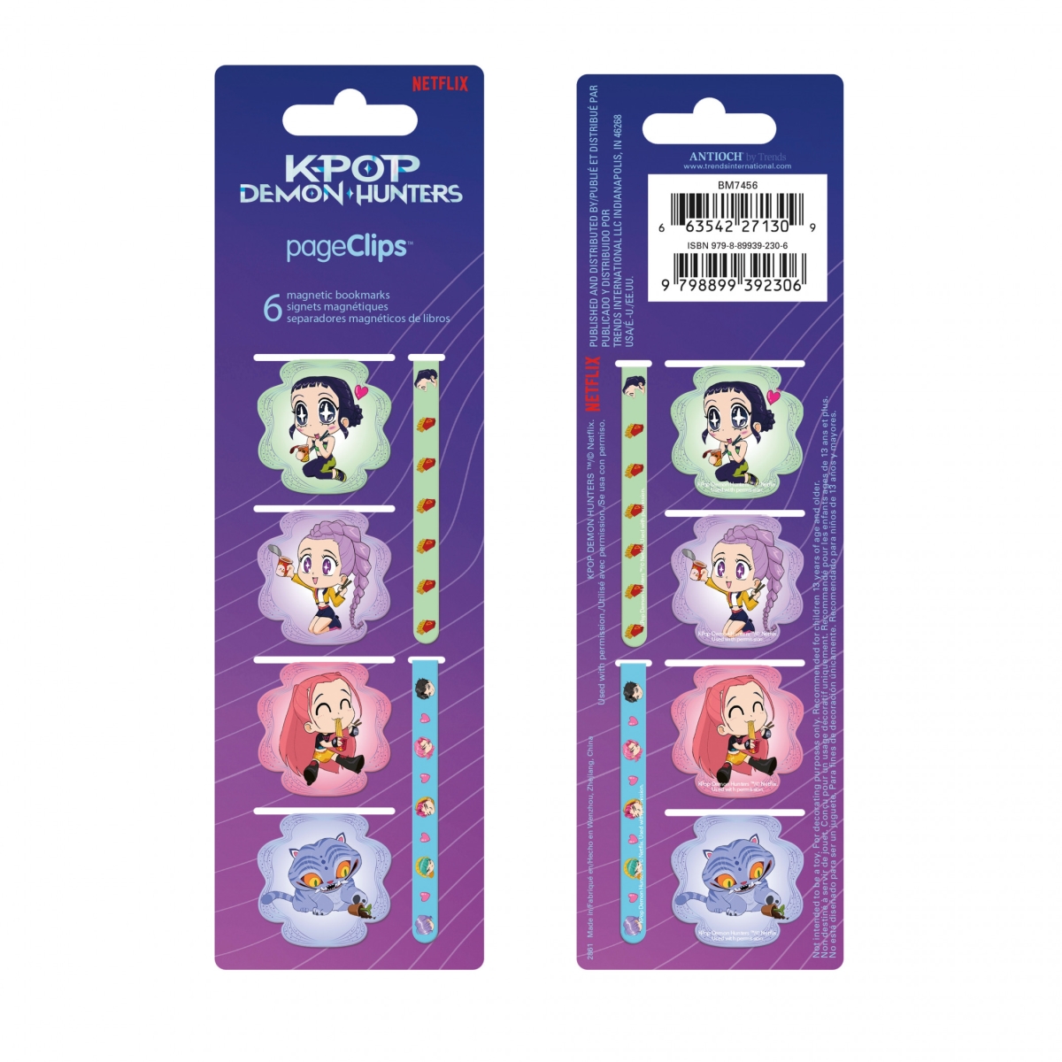 906368  Magnetic Bookmark Clips, Multi Color - Pack of 6