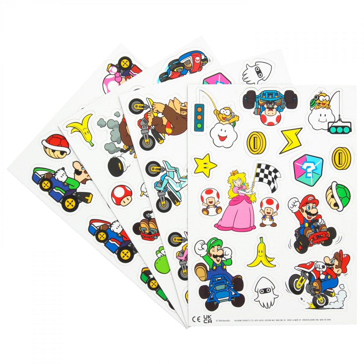 905520 . Mario Kart Magnets, Multi Color - Pack of 54