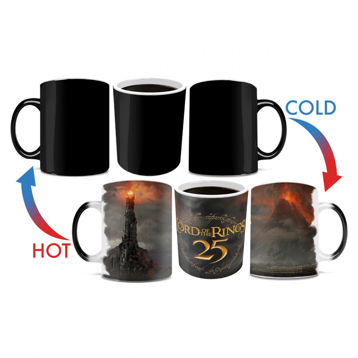 908091 The  25th Anniversary Mordor Heat Change Mug, Multi Color