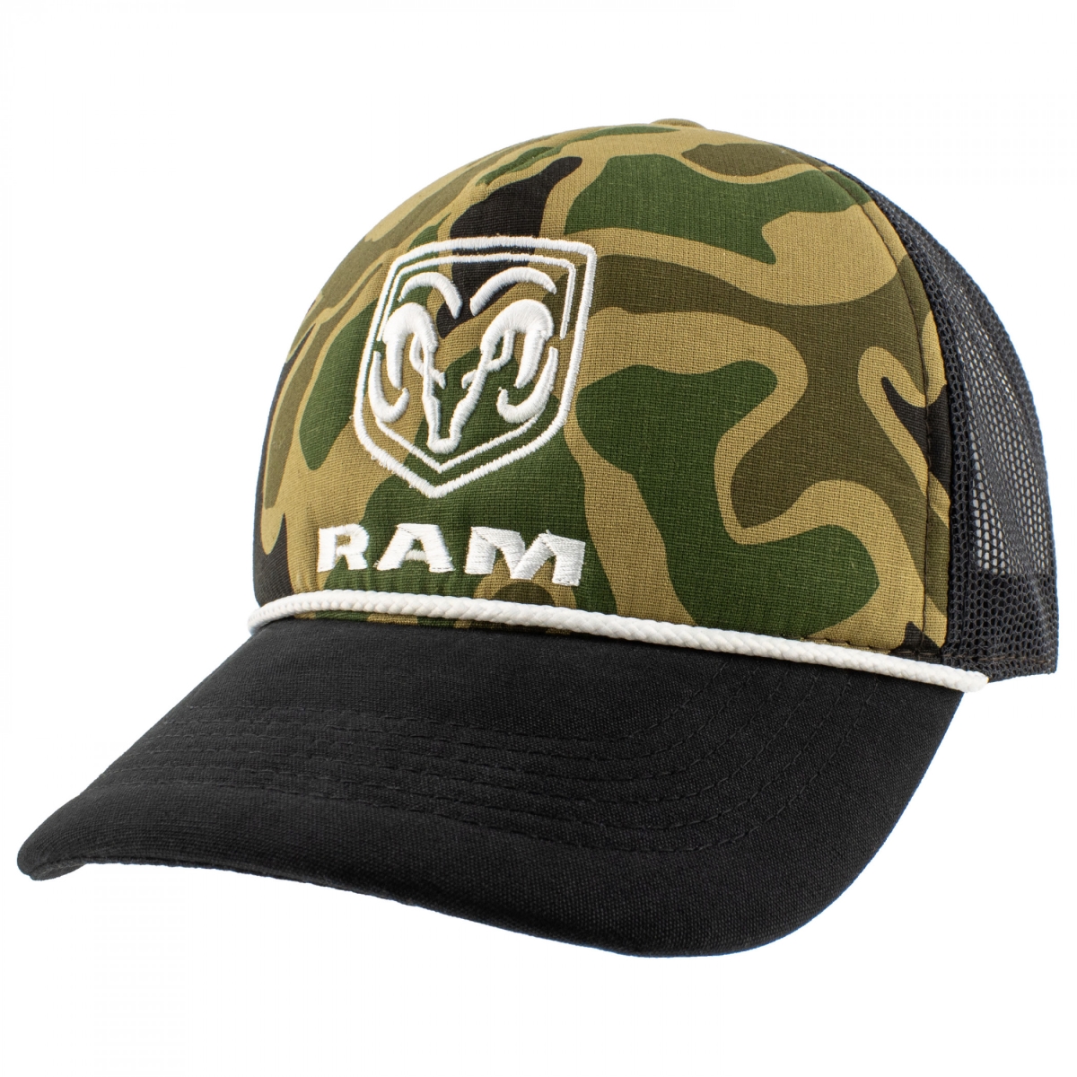 906345 Dodge  Logo Green Camo Adjustable Rope Hat